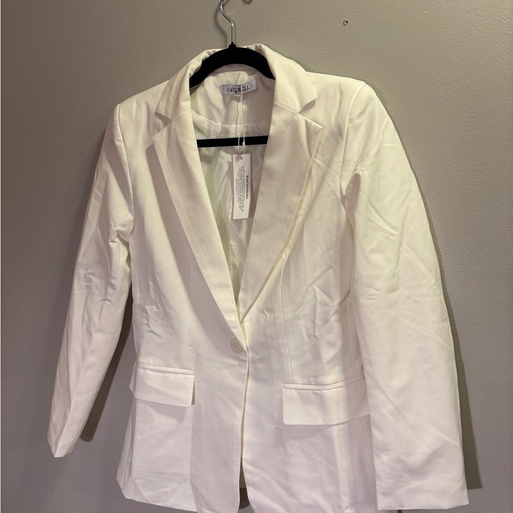 CD Cybell White Blazer Size Small New With Tags Stretch Career Jacket